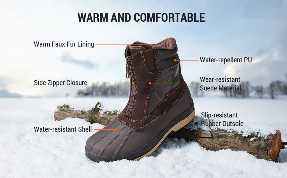 Men Winter Snow Boots Outdoor Fishing Shoes Snow Trekking Shoes