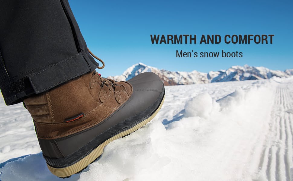 Men's Snow Boots, Winter Boots for Men