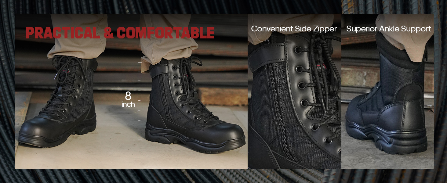 Men's Wide Width Steel Toe Work BootsNortiv 8