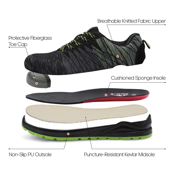 mens black non slip work shoes