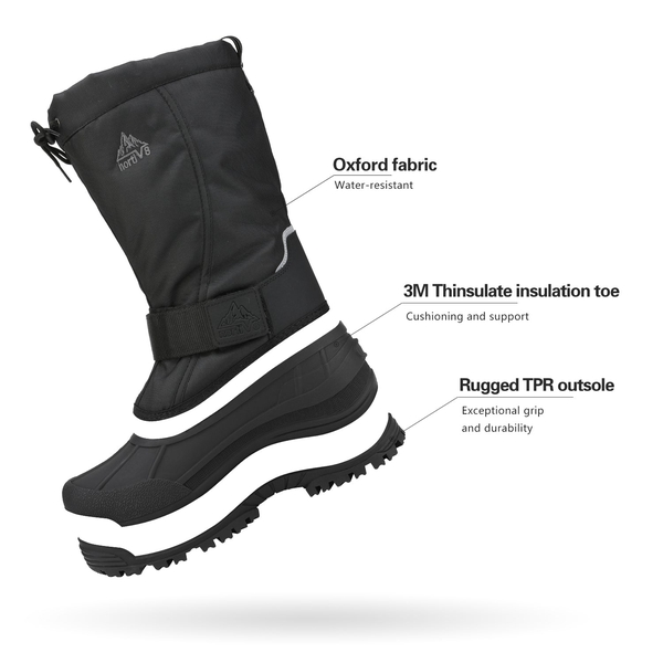 Men's Tall Snow Boots Fur Winter BootsNortiv8